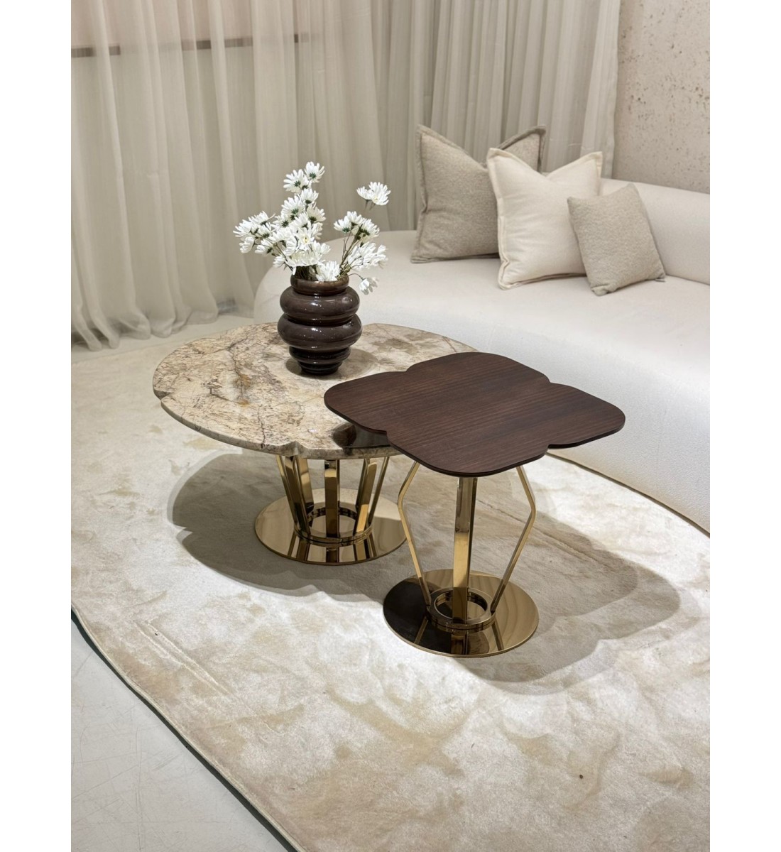 طقم طاولة 2قطع سيراميك +خشب طقم طاولة 2قطع سيراميك +خشب