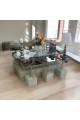 طقم طاولة بديل الرخام سطح زجاج 7قطع (منتج تفصيل ) طقم طاولة بديل الرخام سطح زجاج 7قطع (منتج تفصيل )