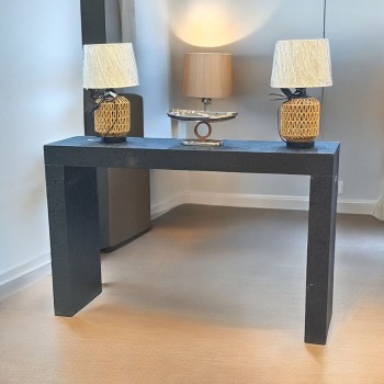 مدخل بديل حشب اسود تصميم كلاسيك اروبي ملمس خشن 140×40×90سم (منتج تفصيل )