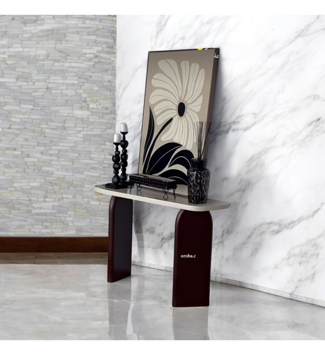 مدخل  نيو ديزاين خشب بني سطح بيج (منتج تفصيل )