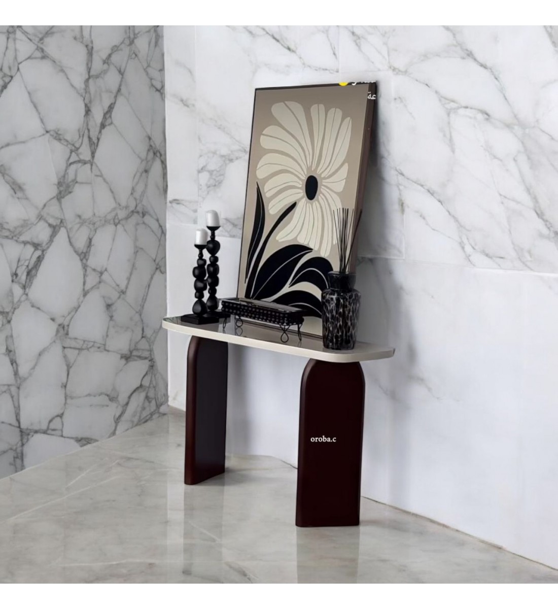 مدخل  نيو ديزاين خشب بني سطح بيج (منتج تفصيل )