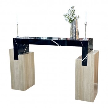 مدخل بديل رخام سطح بديل الرخام بيج  علي اسود 170×40×100سم (منتج تفصيل ) 