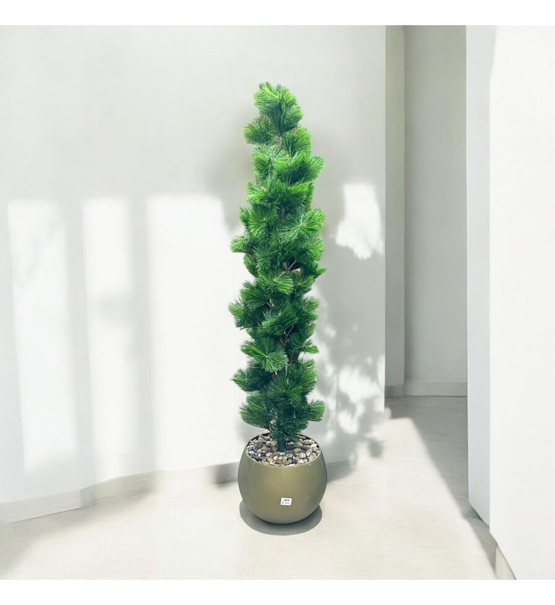 اشجار صناعية زينة ورق شوك مركن ذهبي الطوال 160 سم اشجار صناعية زينة ورق شوك مركن ذهبي الطوال 160 سم