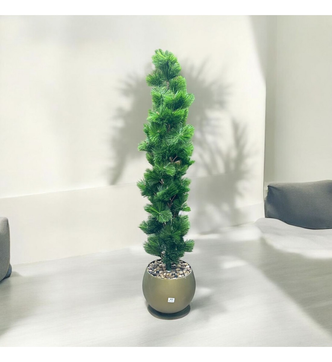 اشجار صناعية زينة ورق شوك مركن ذهبي الطوال 160 سم اشجار صناعية زينة ورق شوك مركن ذهبي الطوال 160 سم