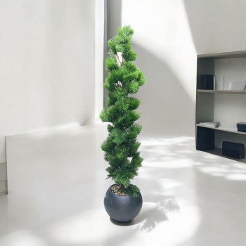 اشجار صناعية زينة ورق شوك مركن اسود الطوال 160 سم 