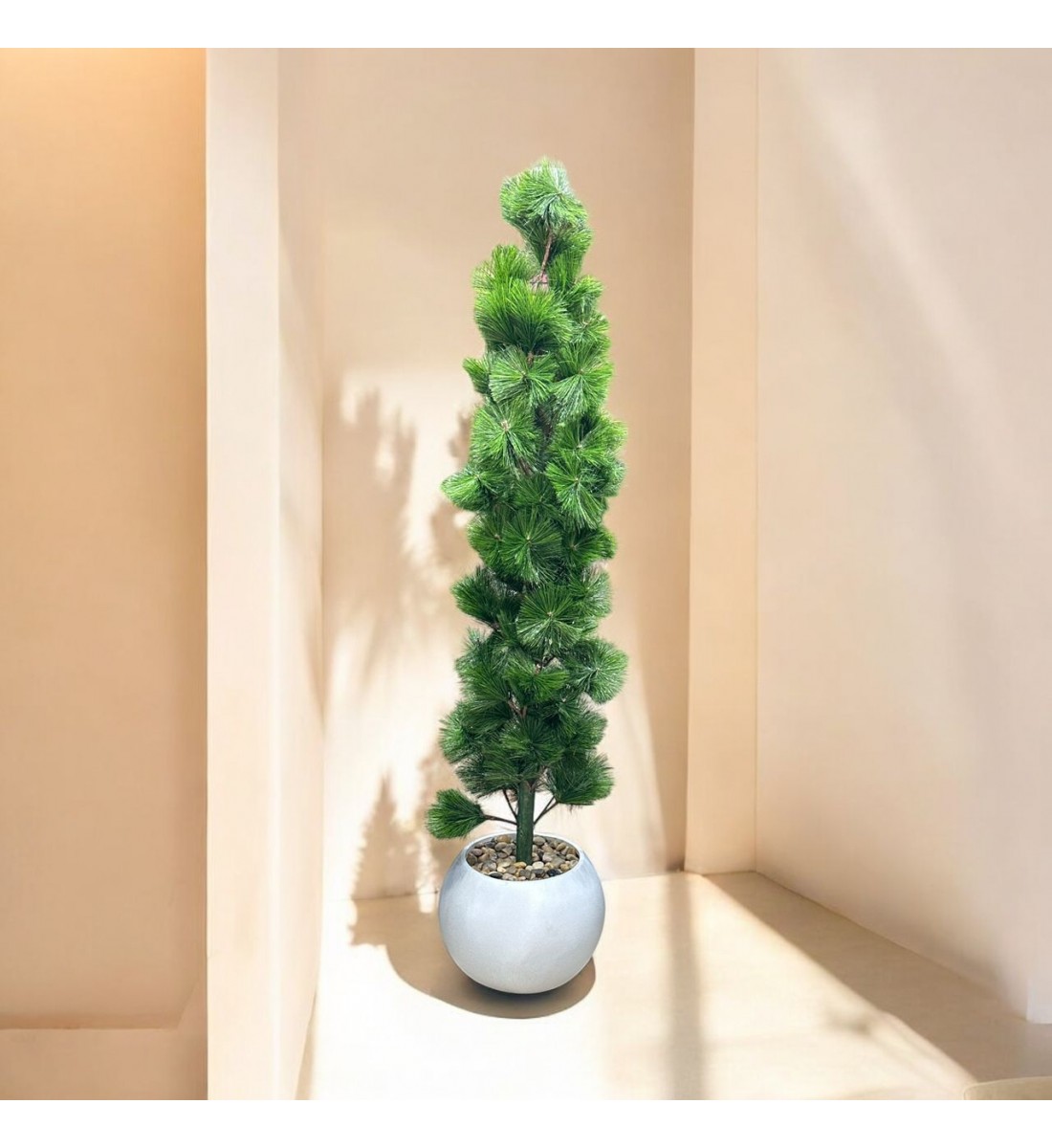 اشجار صناعية زينة ورق شوك مركن ابيض الطوال 160 سم اشجار صناعية زينة ورق شوك مركن ابيض الطوال 160 سم