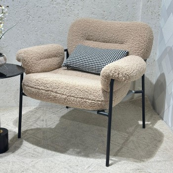 كرسي بوكليت جملي من القماش ومعدن 60×75×80سم 