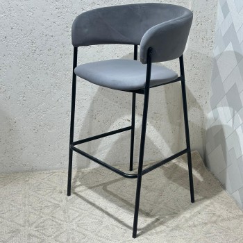 كرسي سارا ميتال بار لون رصاصي 100×50×40سم 