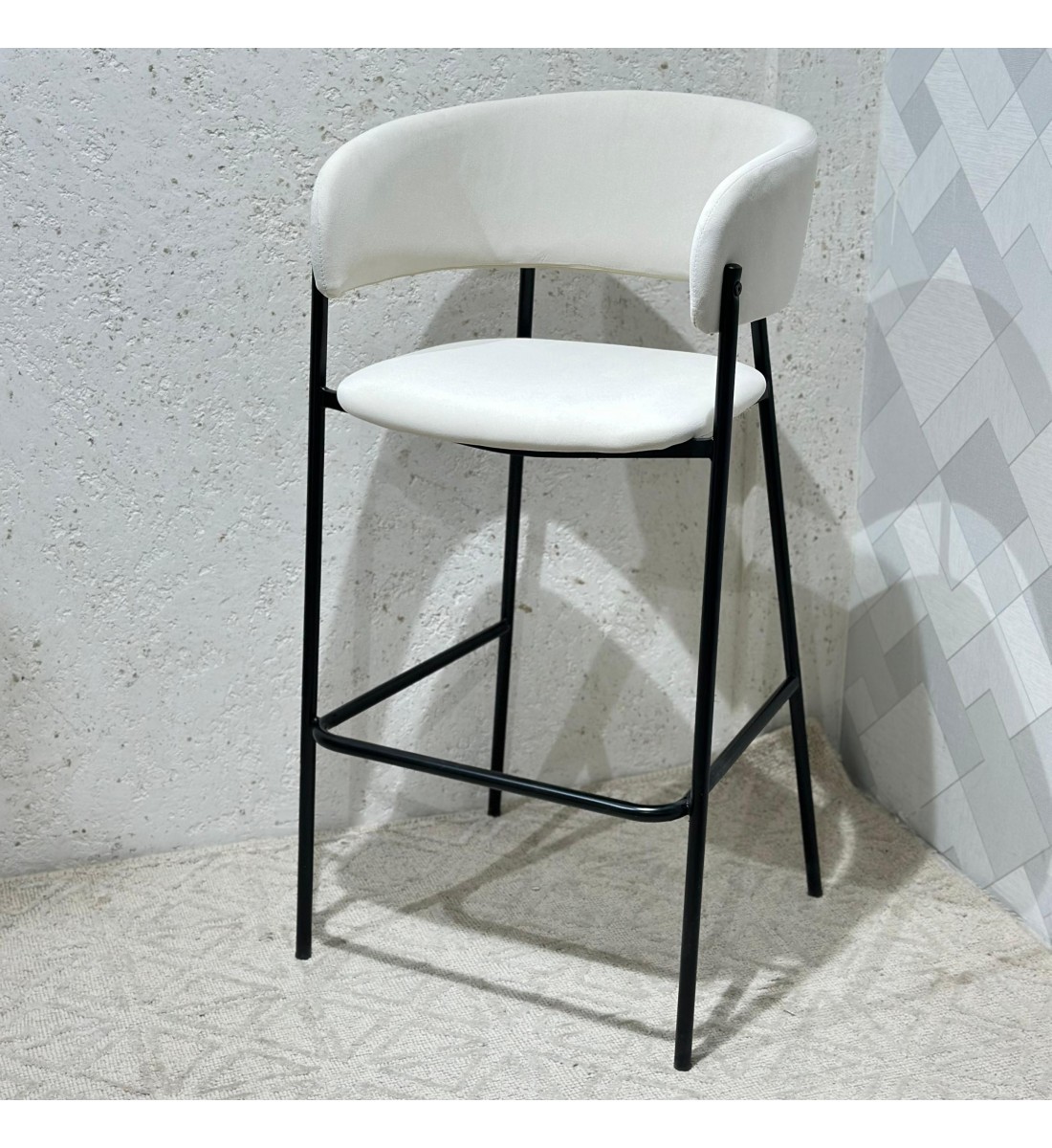 Sara Metal Bar Chair White 100x50x40cm