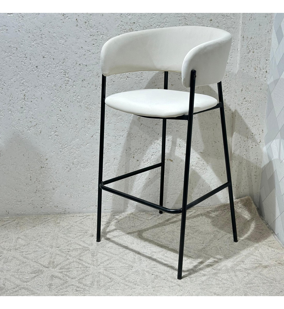 Sara Metal Bar Chair White 100x50x40cm