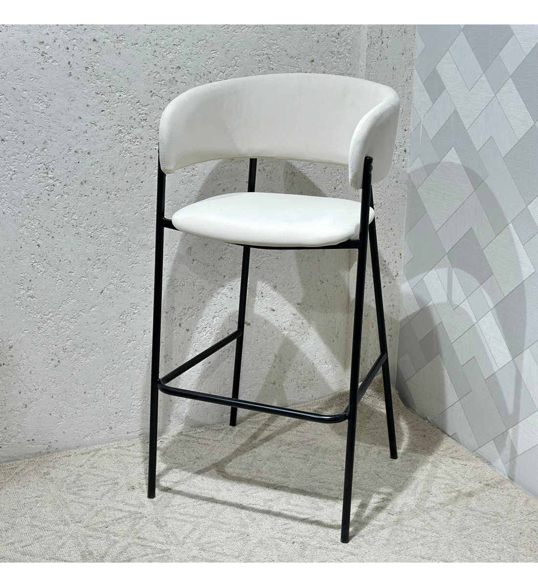 Sara Metal Bar Chair White 100x50x40cm
