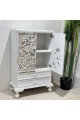 خزانه بتصميم عتيق لون اابيض 118×38×68سم خزانه بتصميم عتيق لون اابيض 118×38×68سم