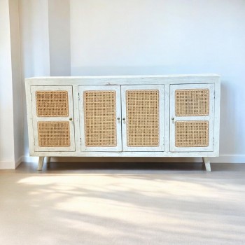 خزانة بوفيه من الروطان 90×180×40سم