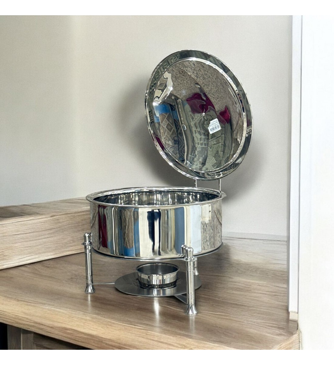 سخان بوفية صحن تقديم استيل لتسخين الطعام مزود بغطاء بتصميم فريد4 لتر سخان بوفية صحن تقديم استيل لتسخين الطعام مزود بغطاء بتصميم فريد4 لتر