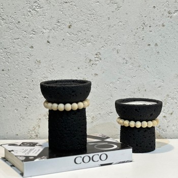 شمعه عطرية سيراميك اسود 15×12×12سم