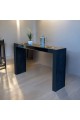 Console - Black Wood Entrance with Mirror 160 x 40 x 100 cm (Detail Product)