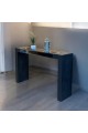 Console - Black Wood Entrance with Mirror 160 x 40 x 100 cm (Detail Product)