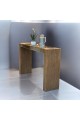 Console - Brown Wood Entrance with Mirror 160 x 40 x 100 cm (Detail Product)