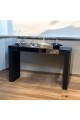 Console - Black Wood Entrance with Mirror 130 x 40 x 82 cm (Detail Product)