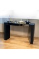 Console - Black Wood Entrance with Mirror 130 x 40 x 82 cm (Detail Product)