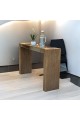 Console - Brown Wood Entrance with Mirror 130 x 40 x 82 cm (Custom Product)