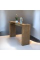 Console - Brown Wood Entrance with Mirror 130 x 40 x 82 cm (Custom Product)