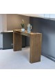 Console - Brown Wood Entrance with Mirror 130 x 40 x 82 cm (Custom Product)
