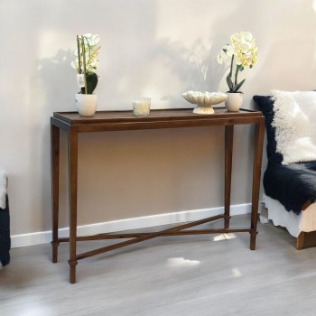 كونسول - مدخل خشب الجوز تصميم كلاسيك بني140×40×102سم (منتج تفصيل )