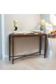 Console - Walnut Wood Entrance Classic Design Brown 140x40x102cm (Custom Product)