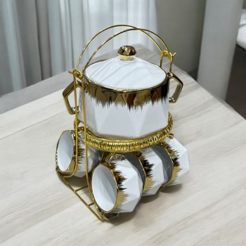 سخان  طقم شوربة سيراميك7 قطع 