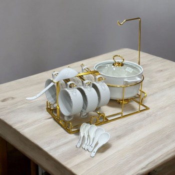 سخان  طقم شوربة سيراميك15 قطع 