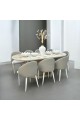 Dining table set 8 chairs 180 x 100 x 75 cm