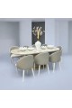 Dining table set 8 chairs 180 x 100 x 75 cm