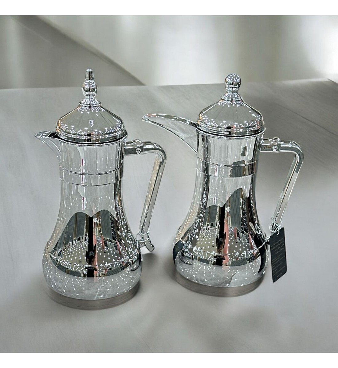  طقم ترمس عازل للحرارة فضي 2قطع 