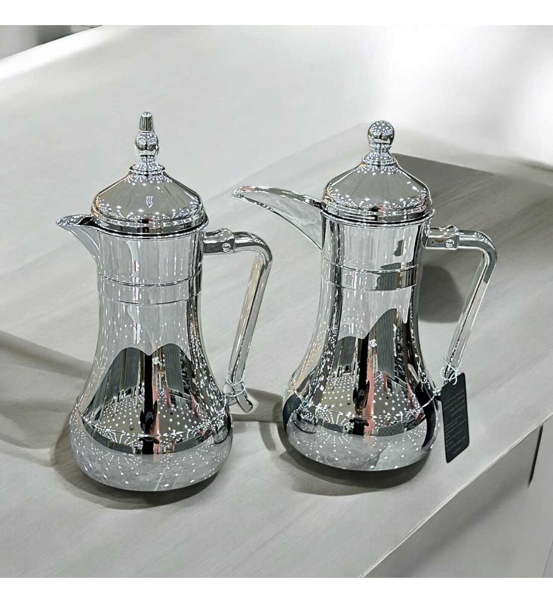  طقم ترمس عازل للحرارة فضي 2قطع 