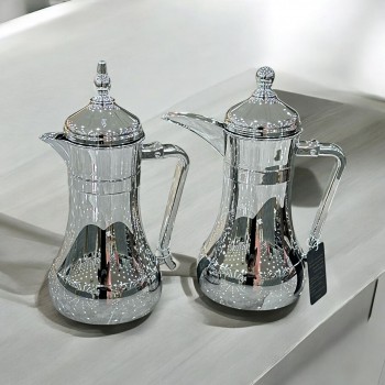  طقم ترمس عازل للحرارة فضي 2قطع 