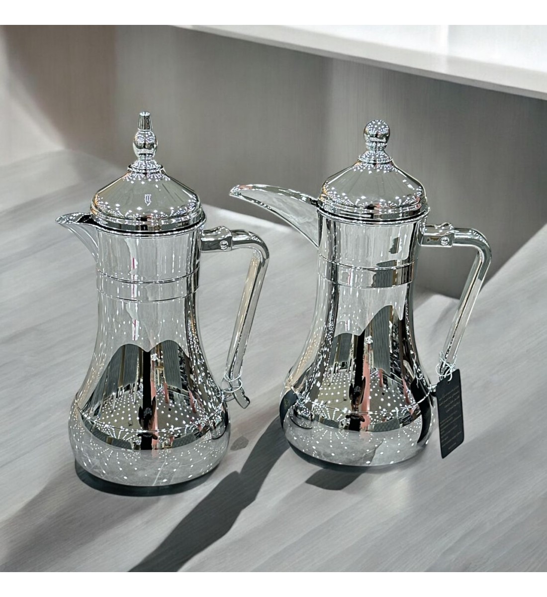  طقم ترمس عازل للحرارة فضي 2قطع 