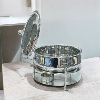 سخان طعام من الستانلس ستيل هندي –  وفضي 8لتر 