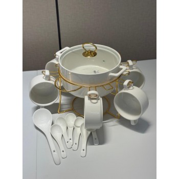 سخان  طقم شوربة سيراميك15 قطع 