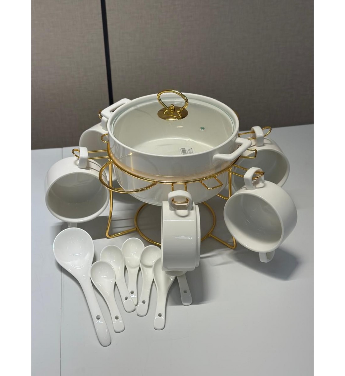 سخان  طقم شوربة سيراميك15 قطع 