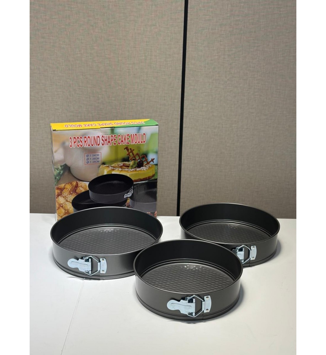 طقم طقم قوالب كيك 3 حبة 24/26/28سم 