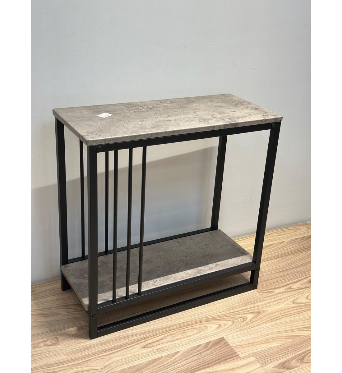 Mesa auxiliar individual madera-metal 55x28-65cm