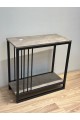 Mesa auxiliar individual madera-metal 55x28-65cm