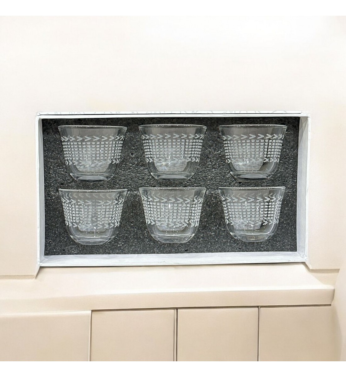 طقم فناجيل زجاج  6 قطعه