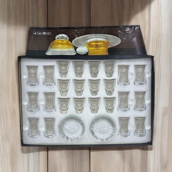 A set of glasses, cups and saucers, 36 pieces