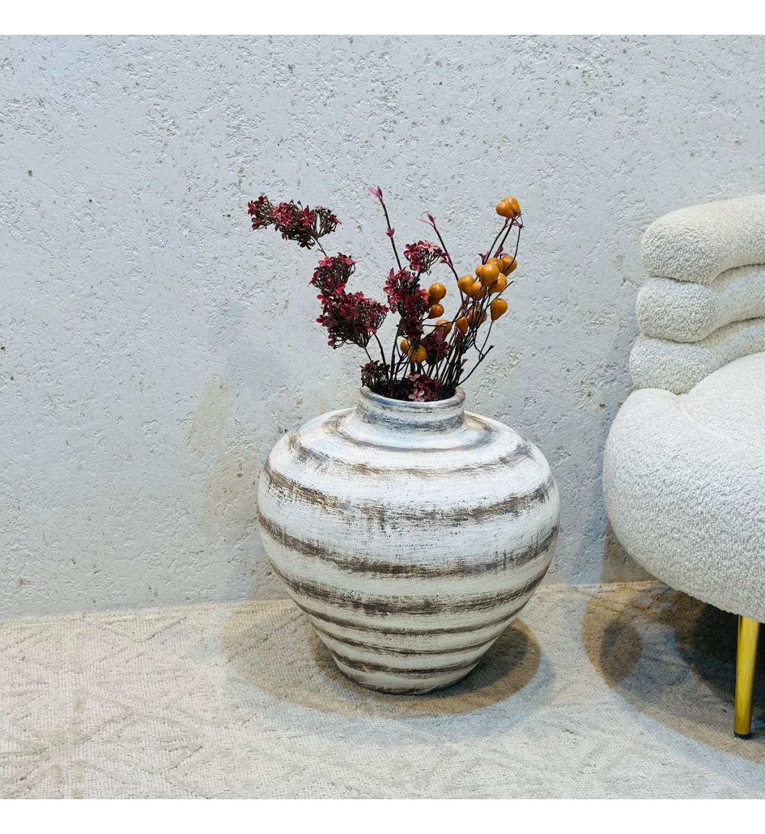 مزهريه او مركن  سيراميك تصميم مميز وانيق 40×15×15سم 