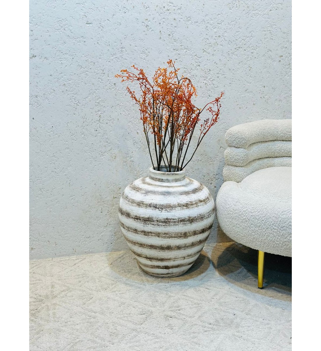 مزهريه او مركن  سيراميك تصميم مميز وانيق 50×16×16سم 