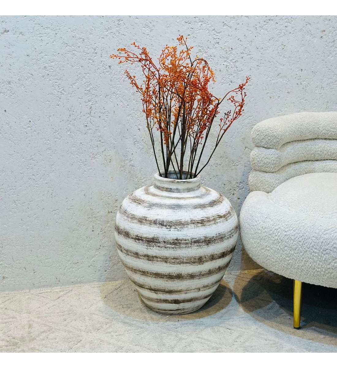 مزهريه او مركن  سيراميك تصميم مميز وانيق 50×16×16سم 