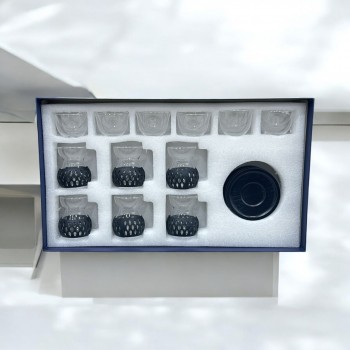 طقم كاسات وفناجين مع الصحن 18قطعه