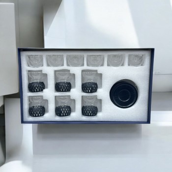 طقم كاسات وفناجين مع الصحن 18قطعه